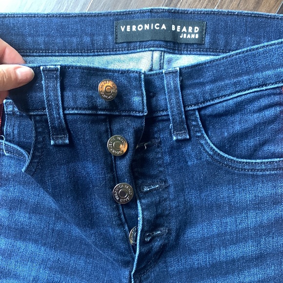 Veronica Beard Size 25, Red Stripe Skinny jean - Picture 4 of 5